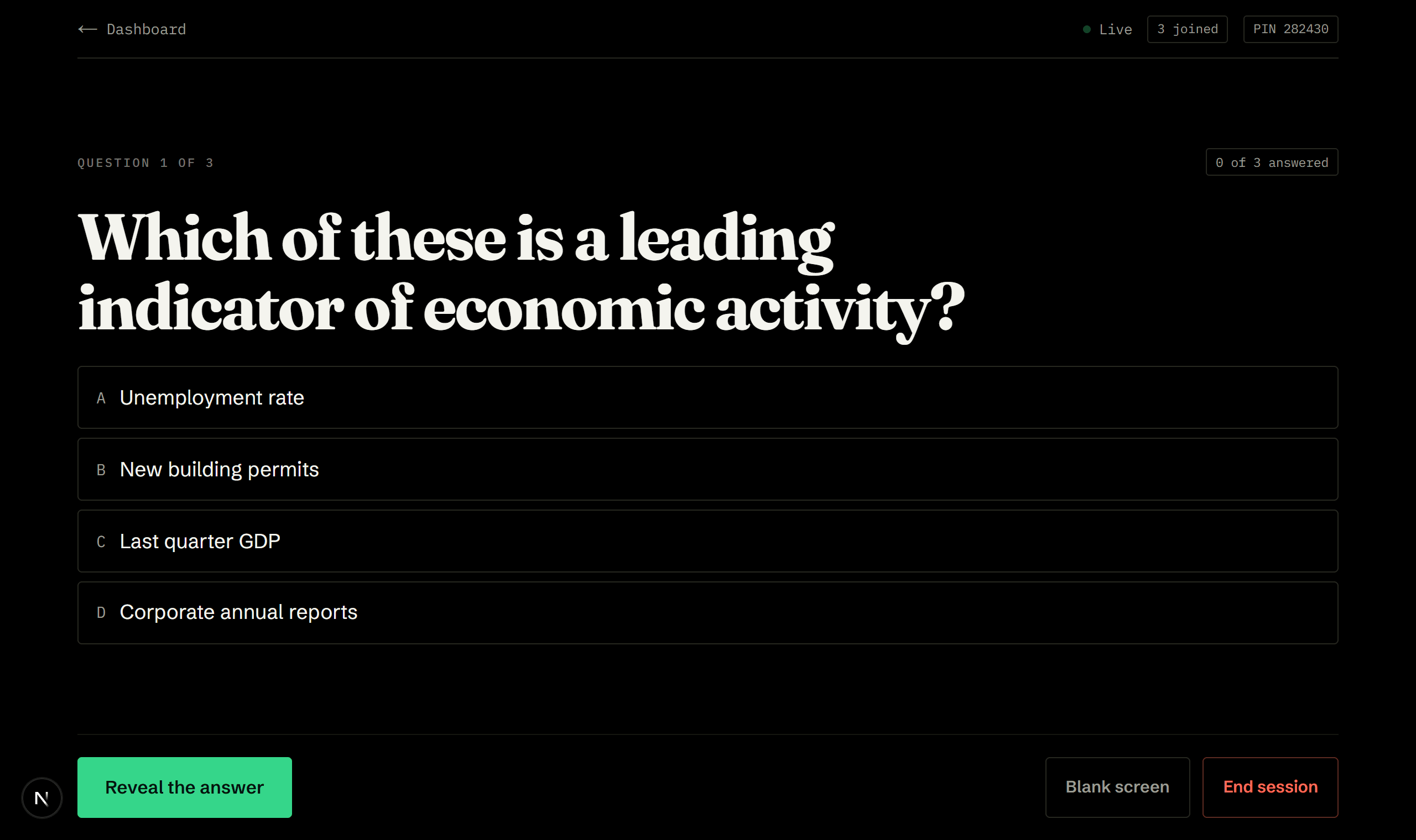 One question at a time